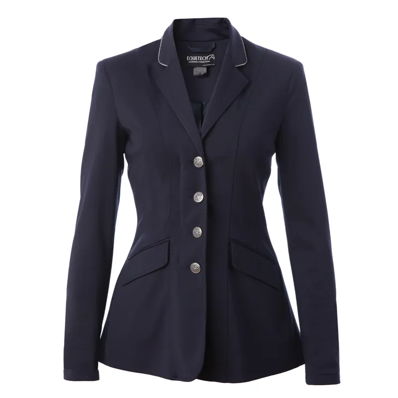 Equetech Ladies Jersey Deluxe Competition Jacket Navy/Silver